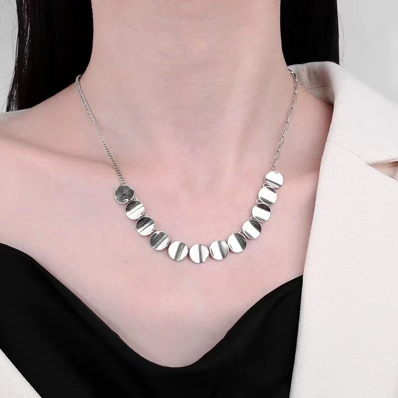 坠链均925银 《七牌银楼》纯银时尚气质百搭项链