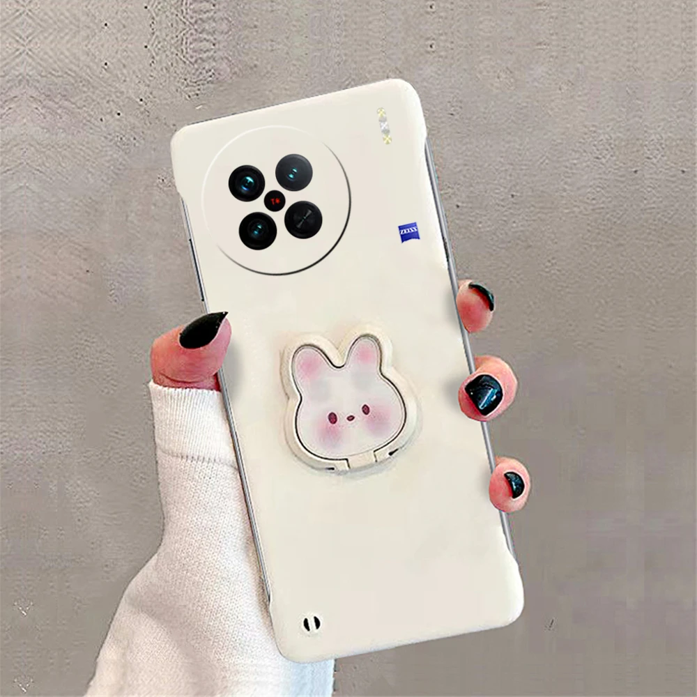 适用vivo x90手机壳新款x90pro无边框半包硬壳x90s简约带支架女款