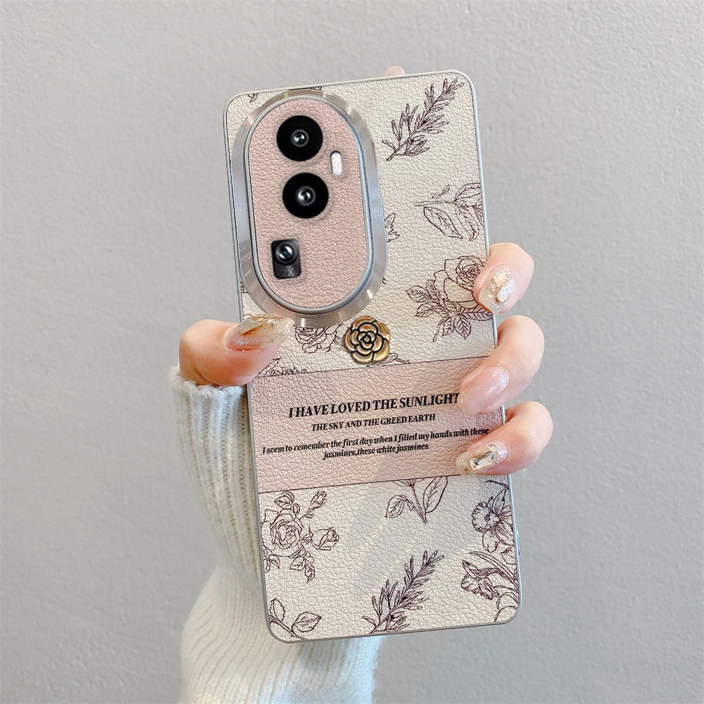 适用opporeno10手机壳新款reno10pro小香风5g+轻奢曲面屏防摔女款