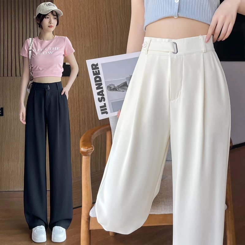 2024新款 高腰显瘦时尚百搭垂感直筒西装裤小个子A083