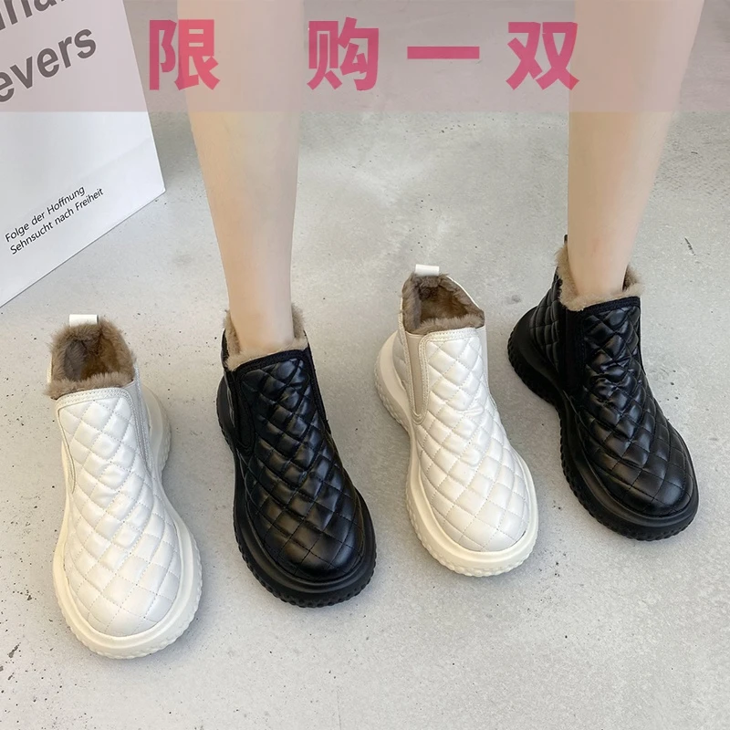 红蜻蜓牌雪地靴女加绒加厚2023秋冬新款东北棉鞋防水防滑保暖一潮