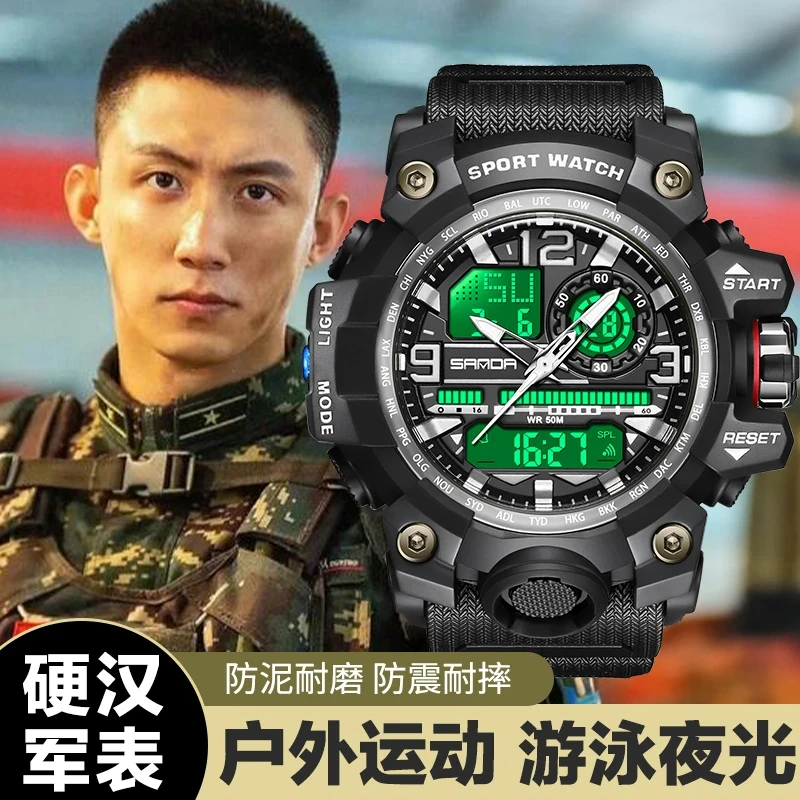 部队入伍当兵用的手表男款81特种兵户外运动机械防水男士电子军表