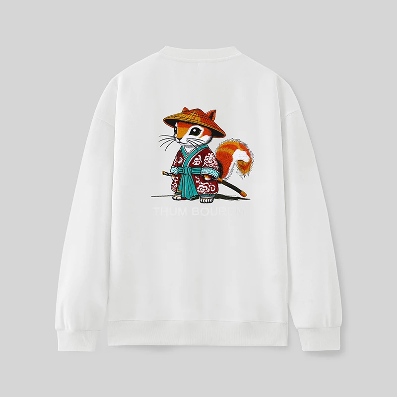 8771国潮纯棉印花长袖百搭卫衣男秋冬季宽松休闲时尚男士大码上衣