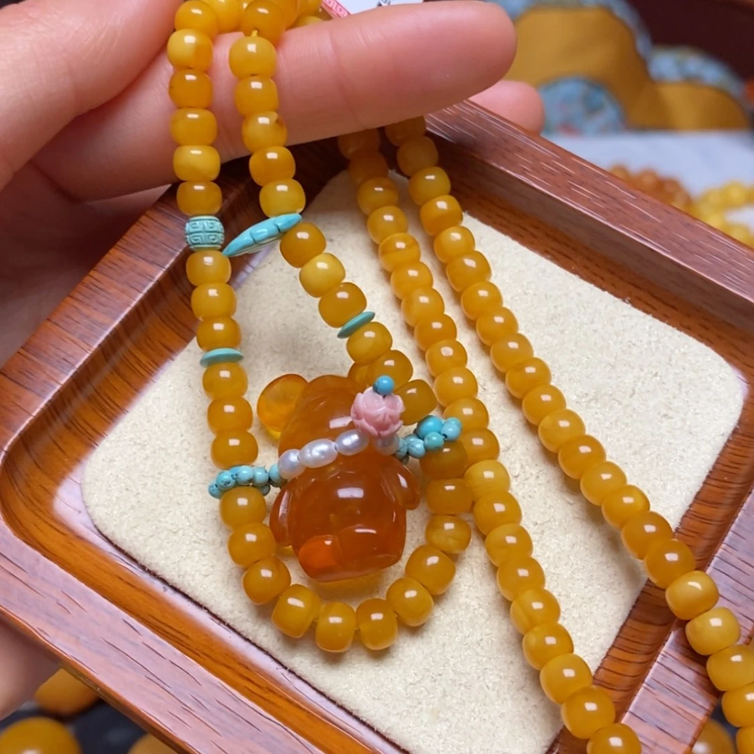 【闪购商品】蜜蜡颈饰未镶嵌项链