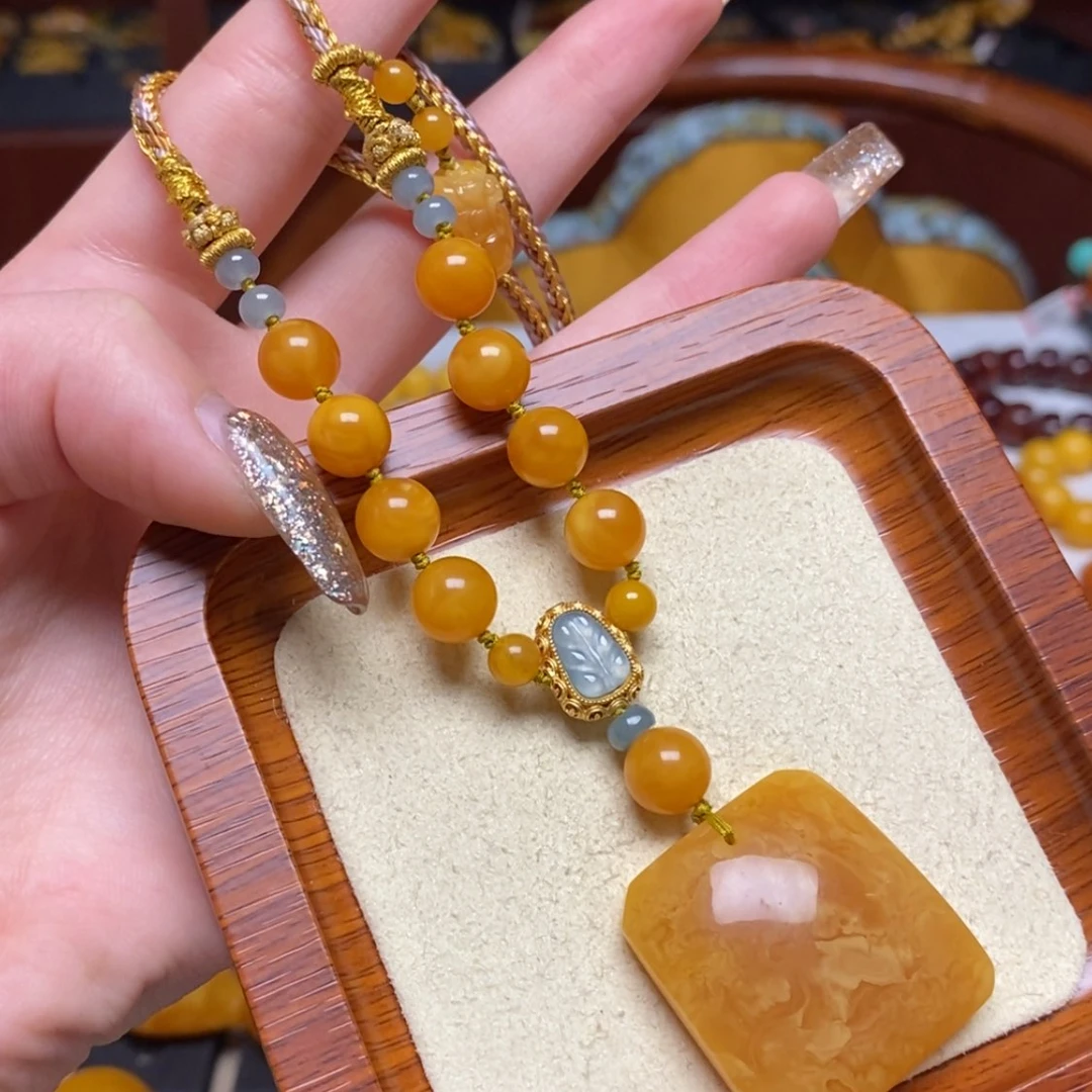 【闪购商品】蜜蜡颈饰未镶嵌项链