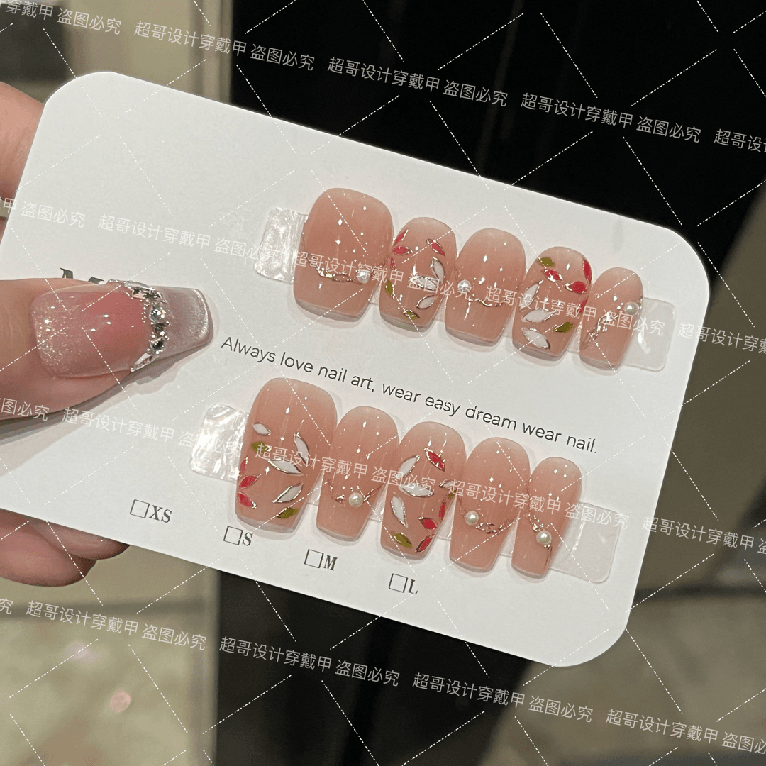 『东方美学』纯手工穿戴甲光疗美甲可拆卸美甲