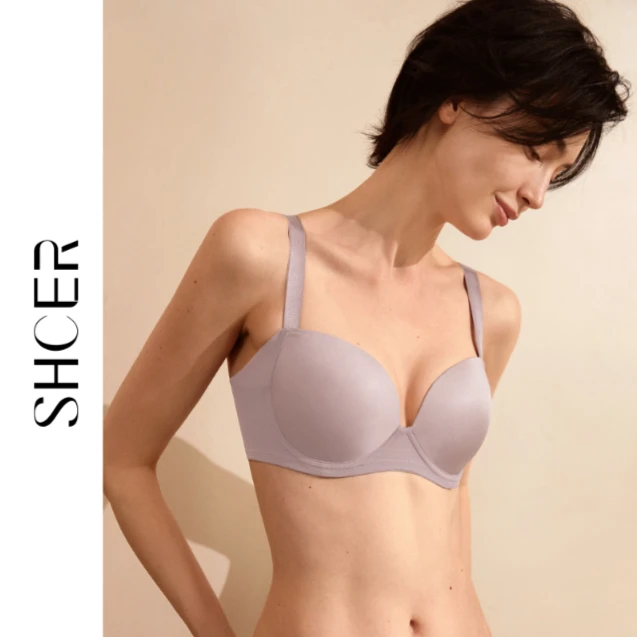 【光面无痕】大胸显小隐形防凸点内衣超薄透气遮副乳蜂巢杯文胸