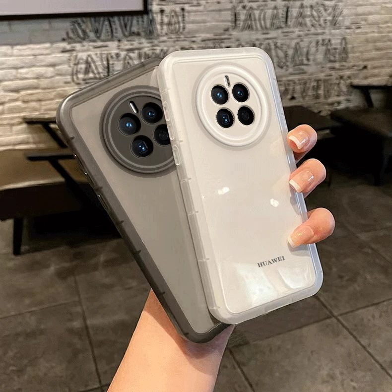 华为Mate50手机壳Mate50Pro透明气囊mate50rs保时捷全包防摔软套