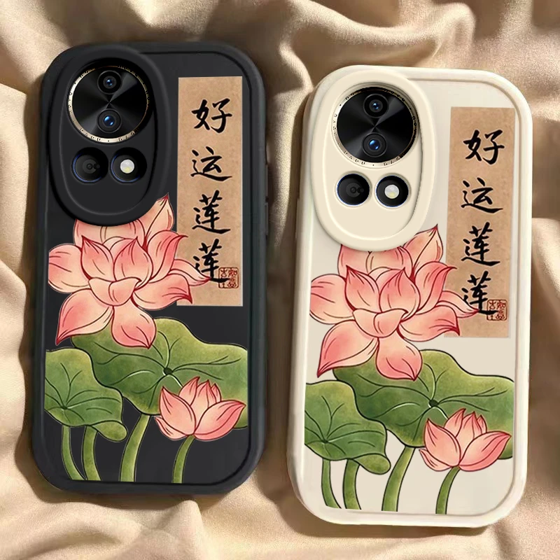 华为Nova12手机壳Nova12PRO硅胶卡通可爱全包保护套软女好运莲莲