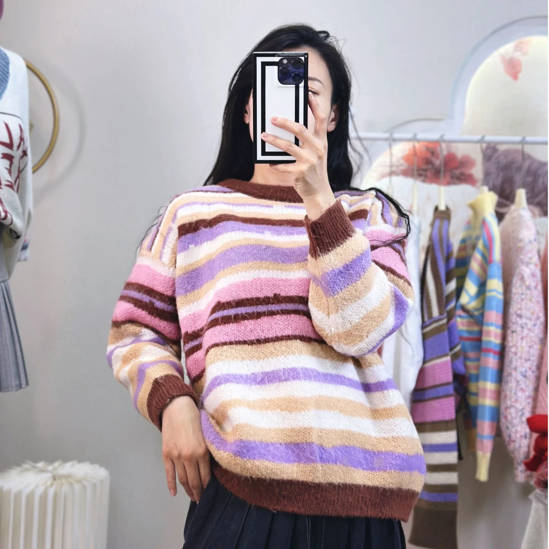 （直播间过款链接）慵懒风韩系百搭针织毛衣NO退NO换
