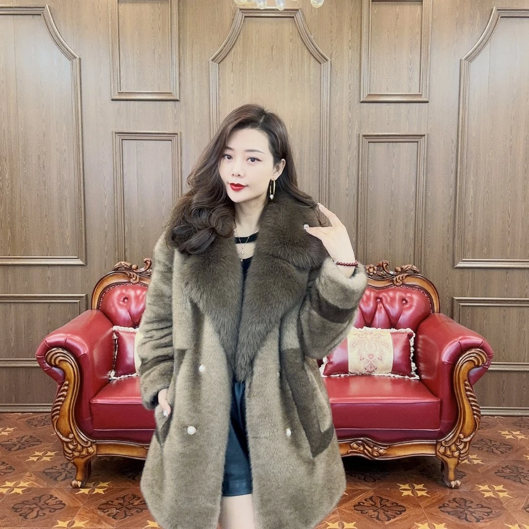 LUOLAN时尚新款外套设计师定制中长款外套12031秋冬气质女士大衣