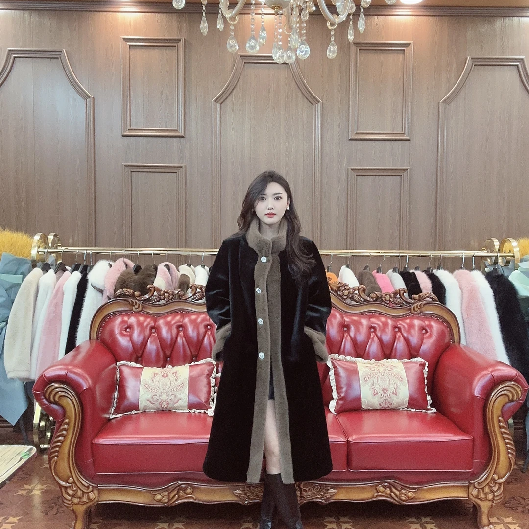 时尚新款外套设计师定制中长款外套23160秋冬气质女士大衣