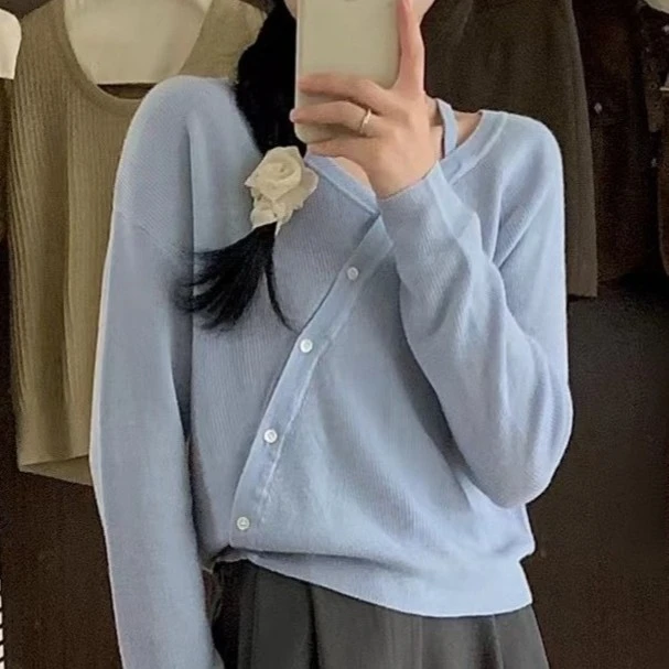 300-399（小）气质设计感百搭针织衫显瘦秋季毛衣