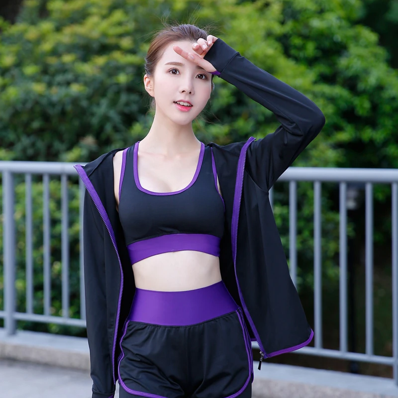 运动外套女连帽秋冬长袖跑步上衣专业训练加绒保暖健身休闲瑜伽服