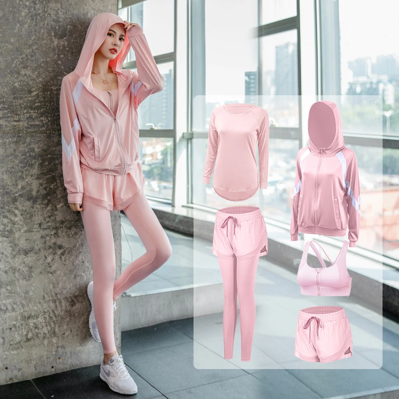 运动套装女秋冬2025新款宽松大码速干衣专业跑步运动套装女晨跑服