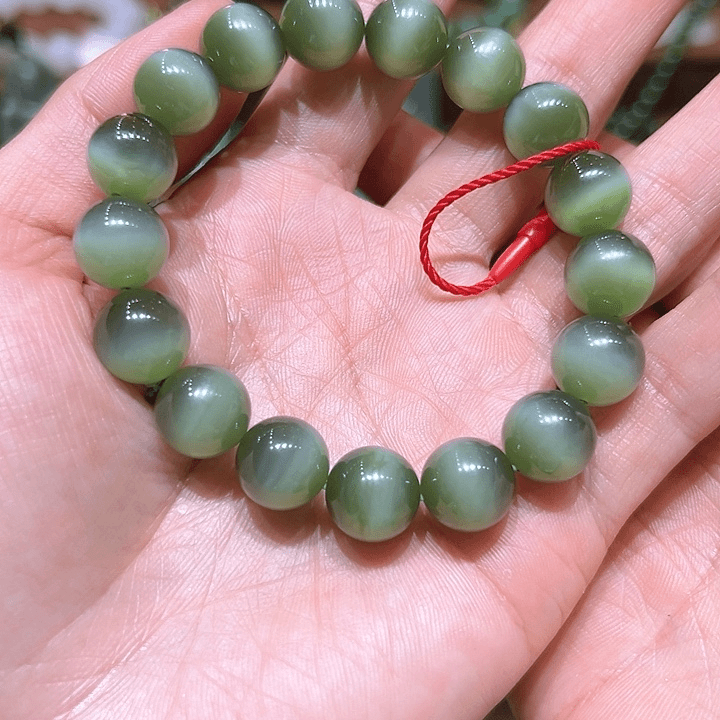 和田玉（碧玉）手链未镶嵌