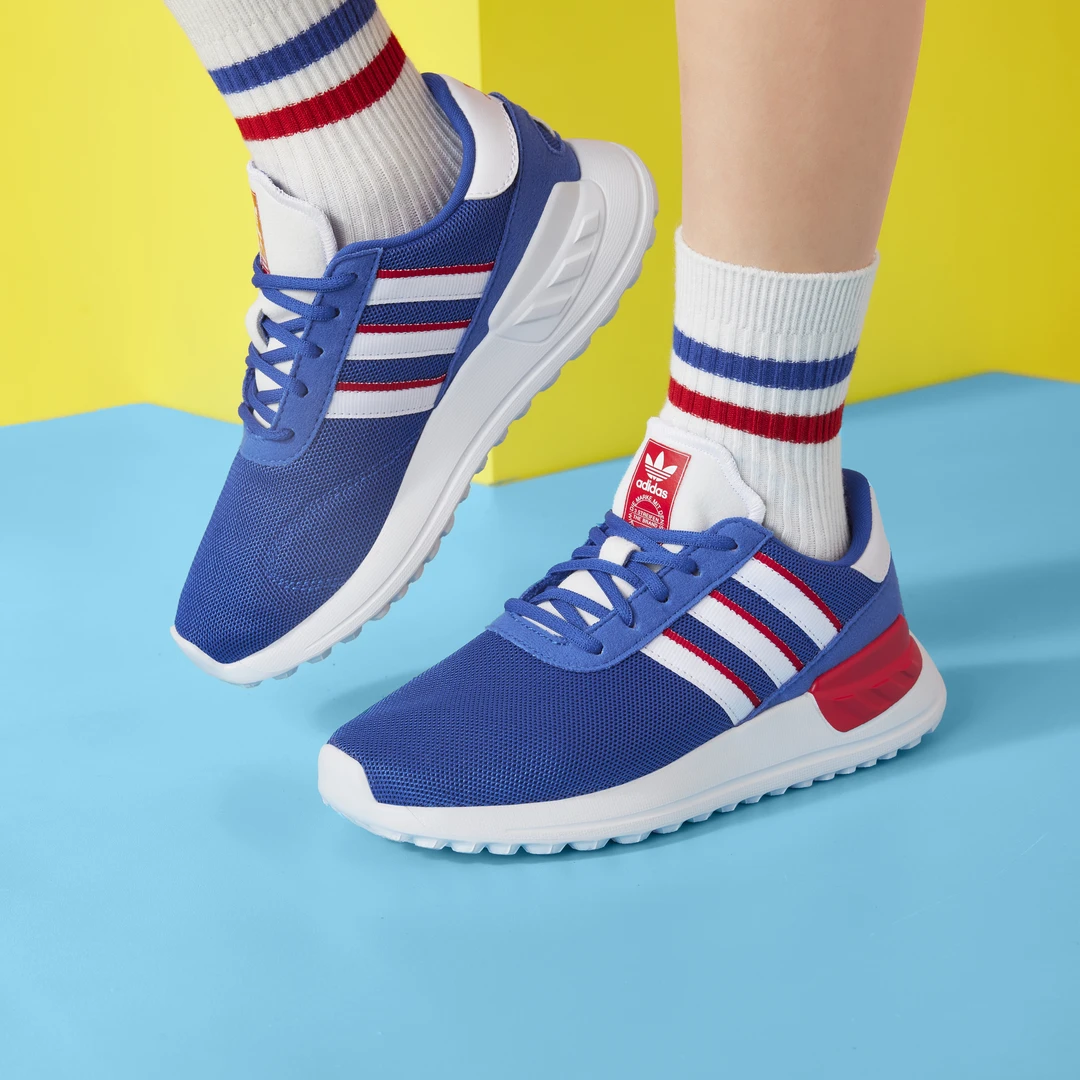 【推荐】阿迪达斯童小童鞋网面青少年透气LA TRAINER LITE C 0585