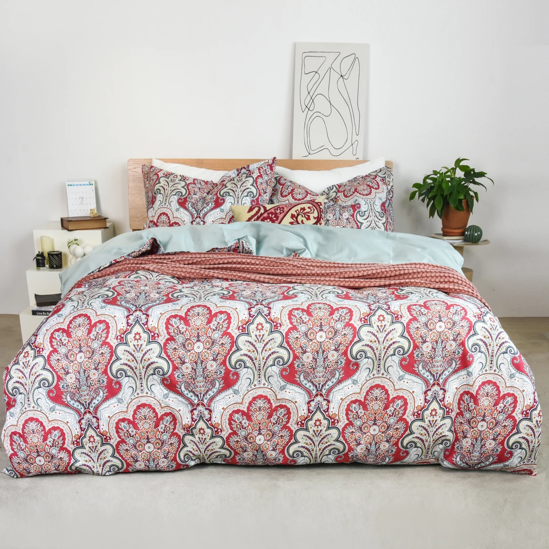 一丝浓外贸出口  乔丹娜印花床单四件套欧式复古花纹轻奢长绒棉