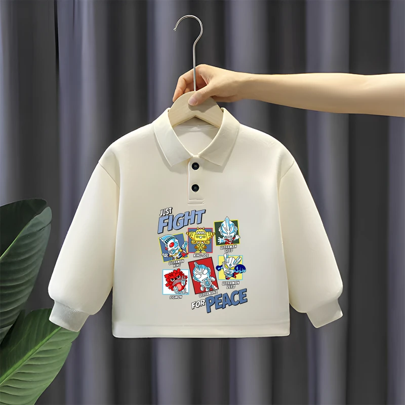 男童春秋POLO衫卡通长袖上衣小童宝宝洋气学院风春装翻领卫衣潮