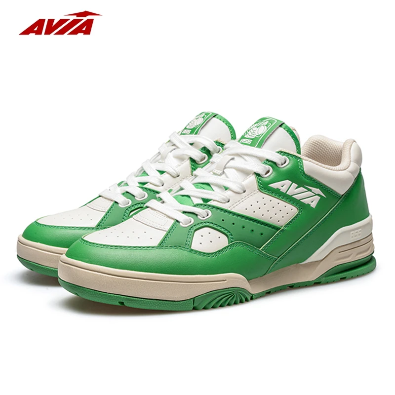 AVIA855L绿白情侣潮流时尚百搭耐磨缓震撞色轻量化复古球鞋撞色