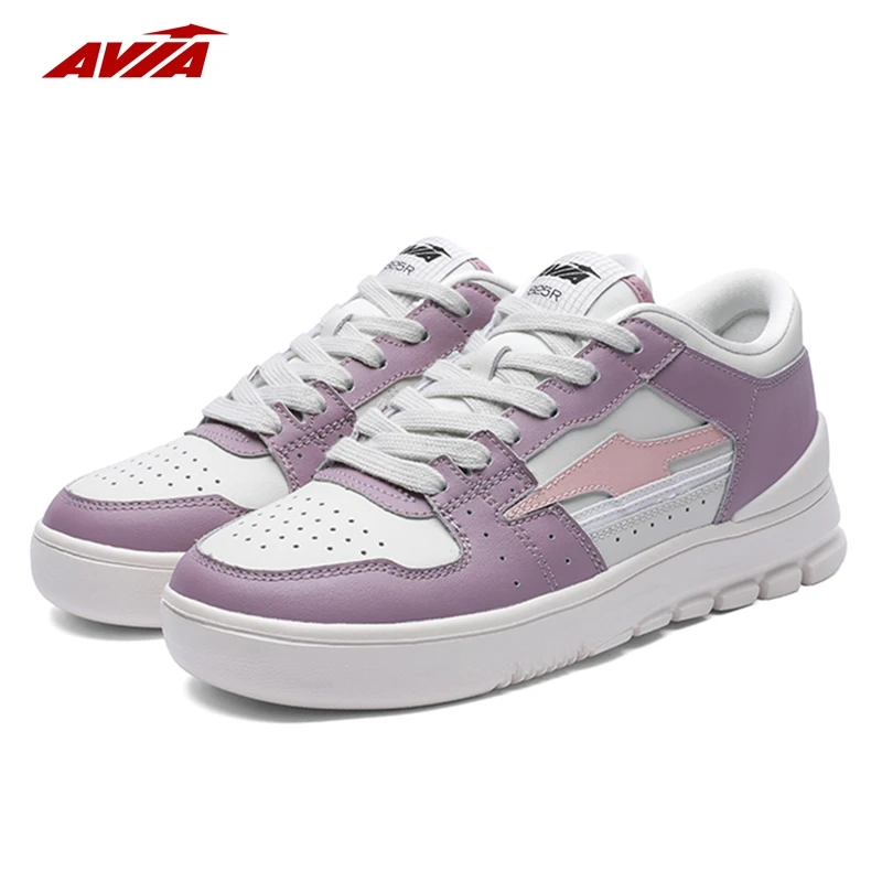 AVIA825R紫白粉明星同款复古潮流球鞋舒适透气低帮时尚运动鞋