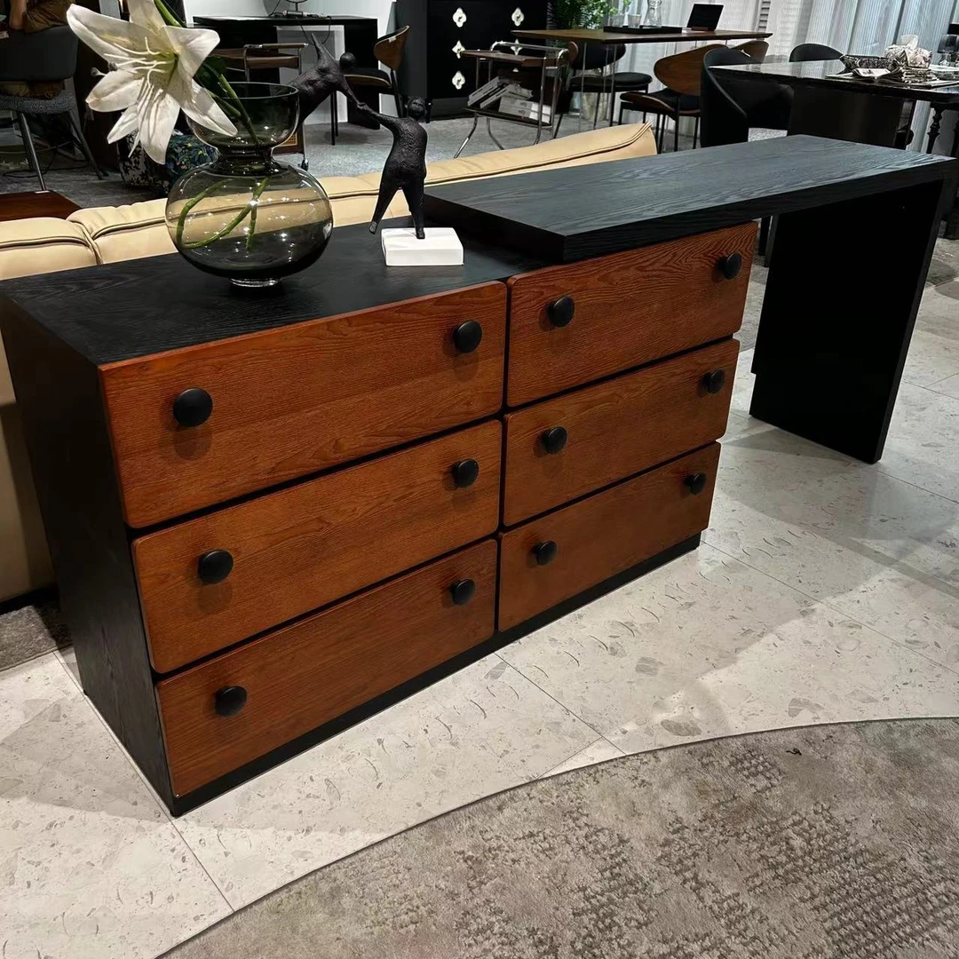 【枫叶梳妆台】中古风存储梳妆台【长120（拉长235）宽40高70（搭台75）】