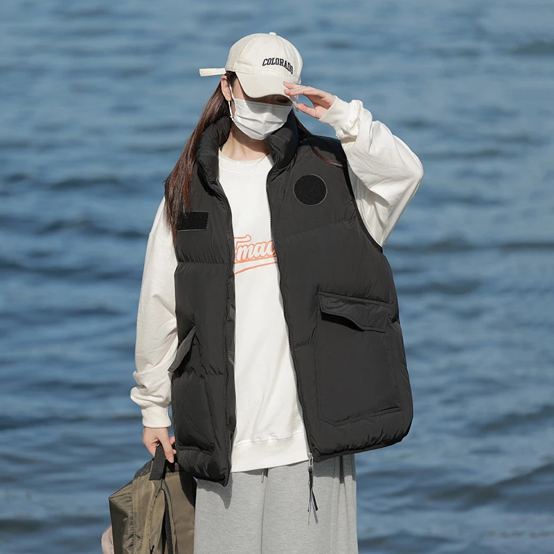 马甲男冬季韩版外穿时尚潮流洋气秋冬款马夹情侣背心加厚棉外套