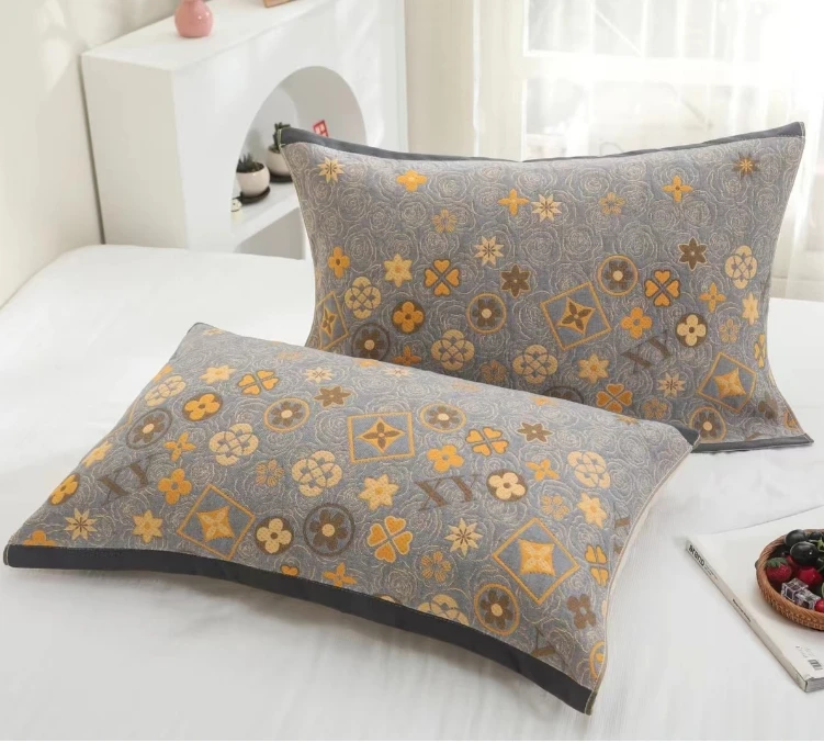 墨尔本 52*78纯棉多层纱布枕巾一对装