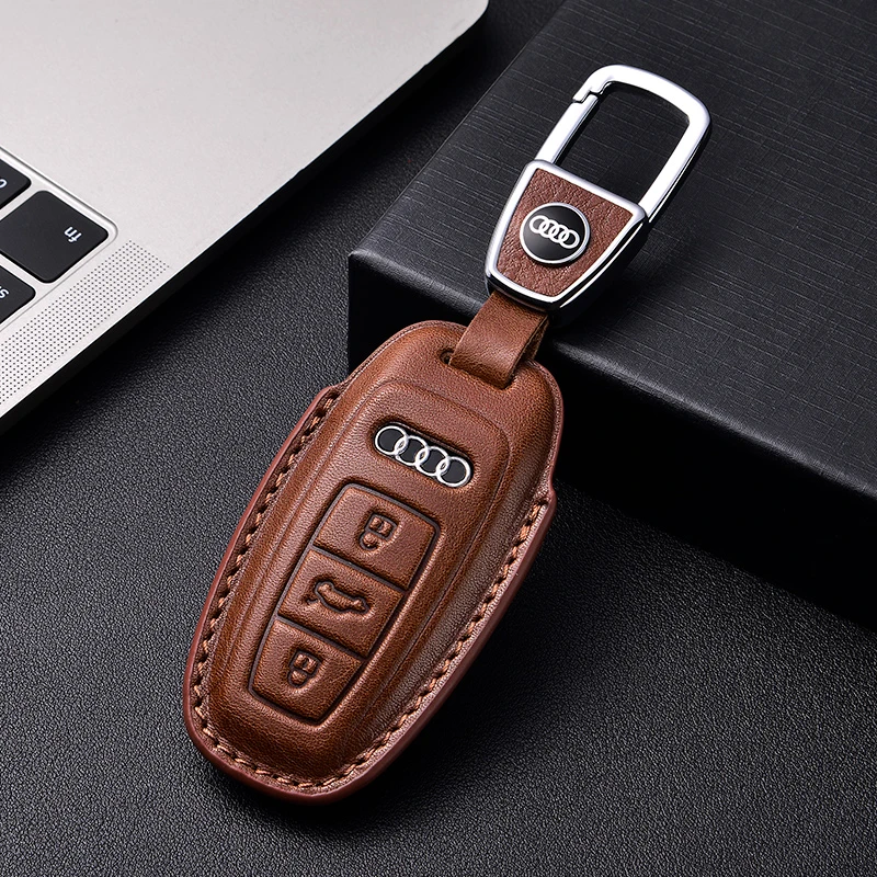 奥迪真皮钥匙套新A8LQ8A6LQ6Q7A7A3Q5专用车钥匙包扣高档2025男女