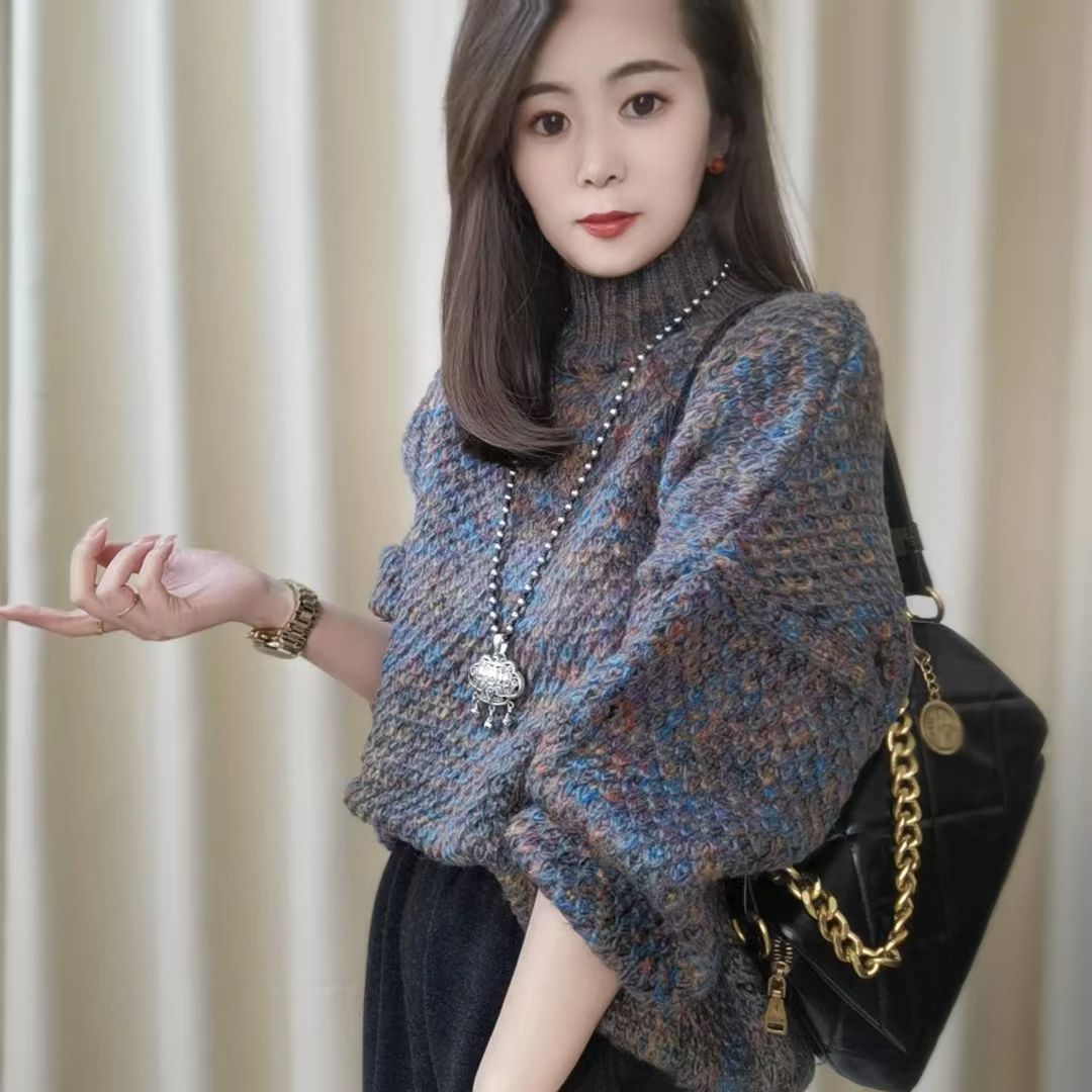 2025冬季新款慵懒风高龄减龄显瘦气质时尚百搭女士毛衣