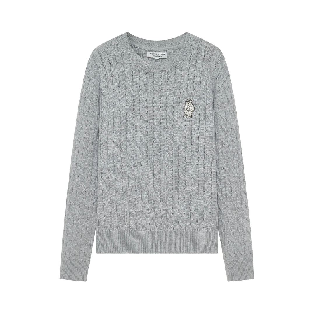 TEENIE WEENIE小熊女装麻花多色套头针织毛衣TTKW24O903Z