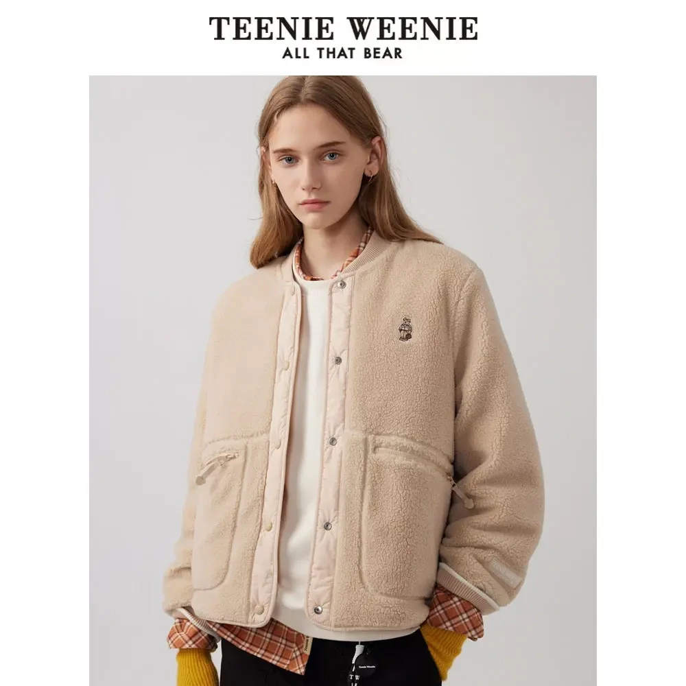 TeenieWeenie小熊外套24美拉德休闲韩系洋气夹克女TTJU244T09T