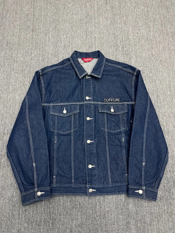 99新 Supreme l码 supreme 蓝精灵牛仔夹克 准新