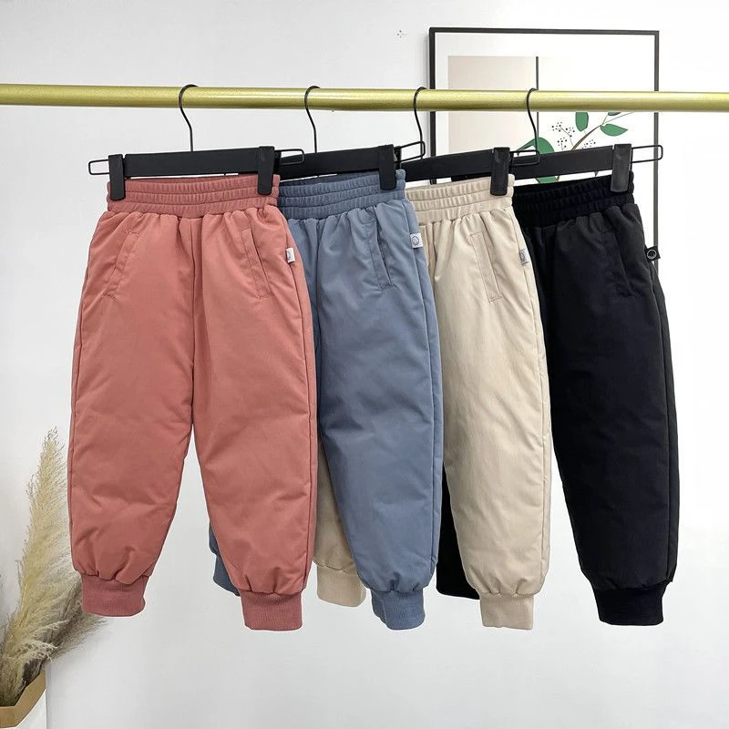 波司豋反季羽绒裤女中大童男童女童小童宝宝婴童加厚外穿工装裤子