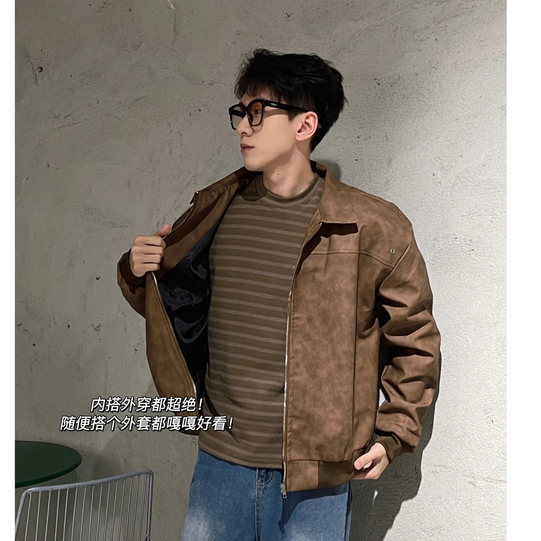 秋冬新品暖绒保暖衣男士长袖紧身打底舒适透气圆领时尚百搭外穿