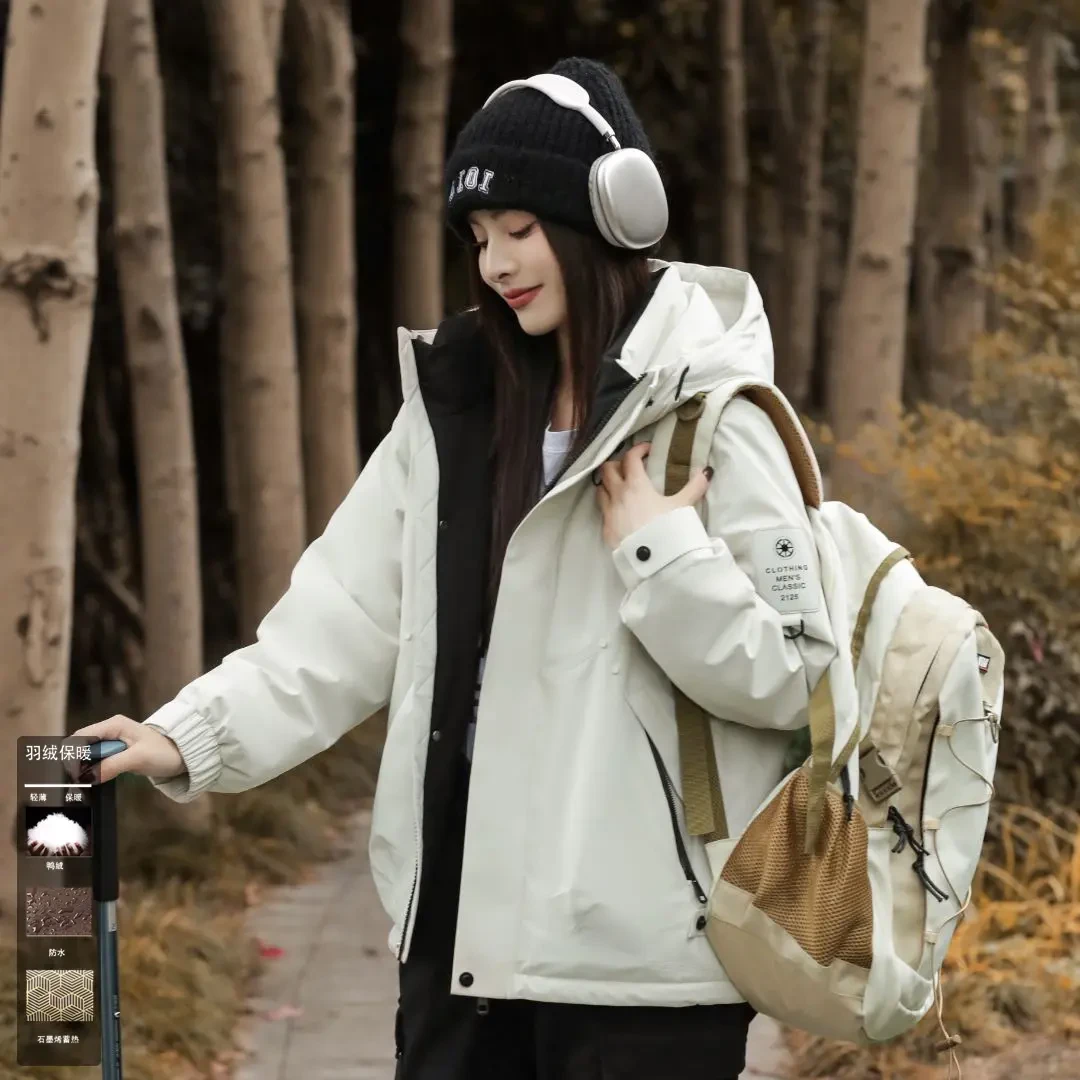 卡弗派冬季新款时尚连帽情侣同款羽绒服户外登山运动连帽加厚2822