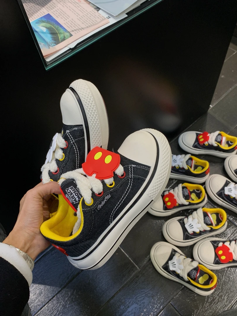 【大霏推荐】牛仔大头鞋潮牌卡通情侣百搭厚底增高帆布鞋