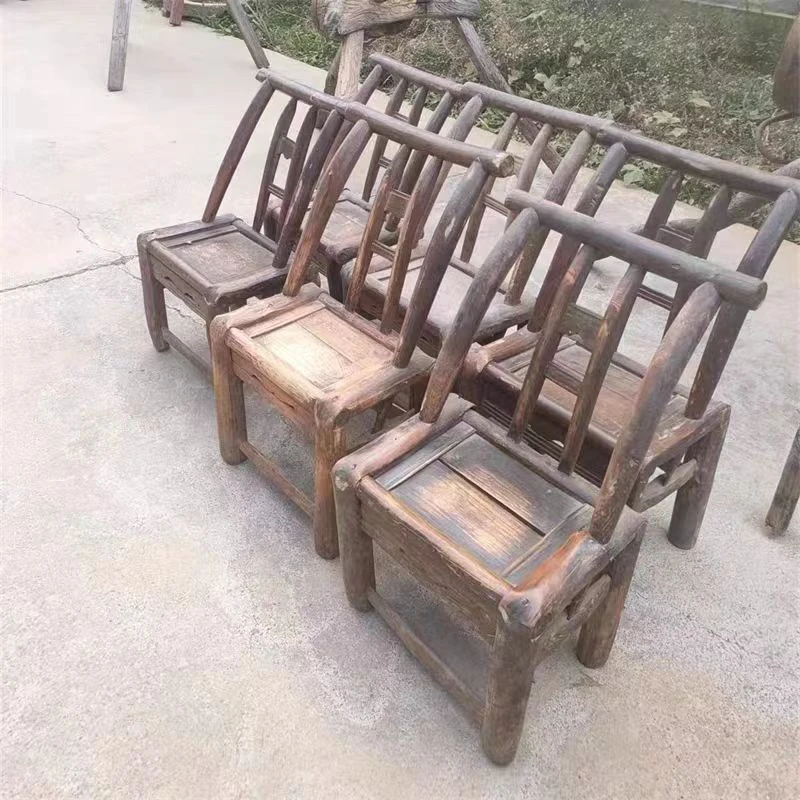 怀旧老物件老式农村榆木椅子小板凳旧家具收藏民俗东北农村老物件