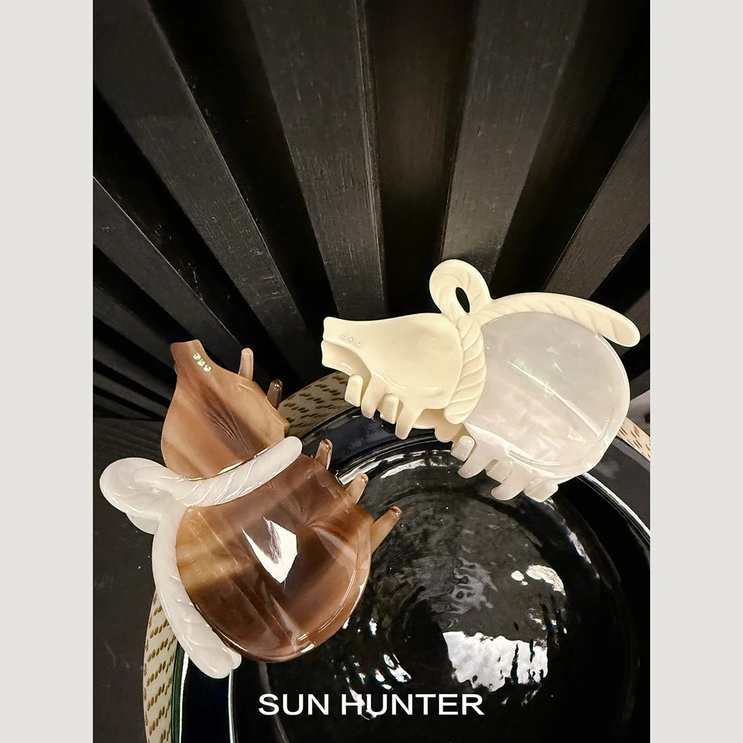 三横SUN HUNTER「福禄」原创葫芦发夹新中式醋酸鲨鱼夹抓夹发饰女