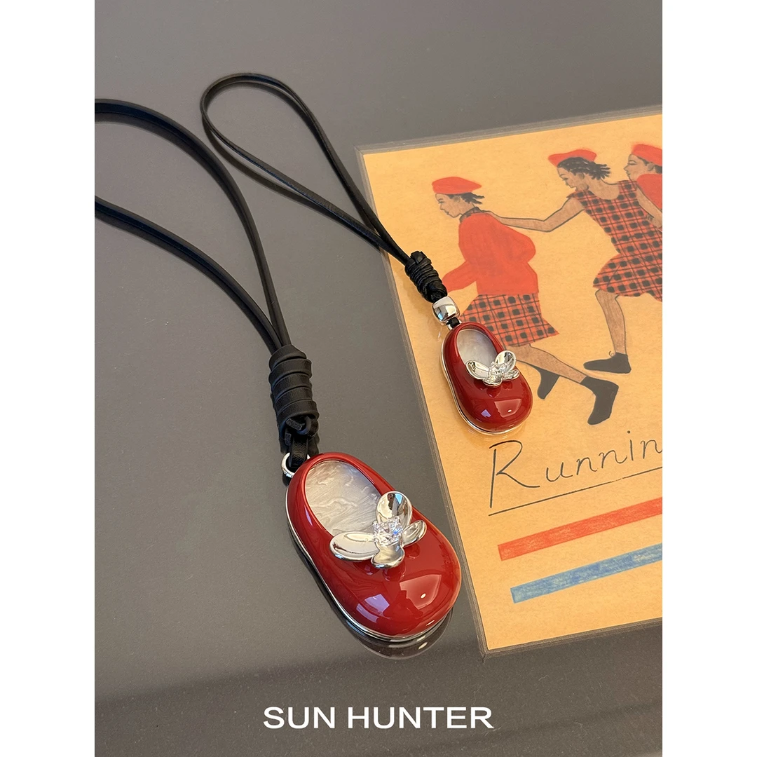 铜合金皮质吊坠 三横SUN HUNTER [漫步] 原创大头鞋包包挂饰小众