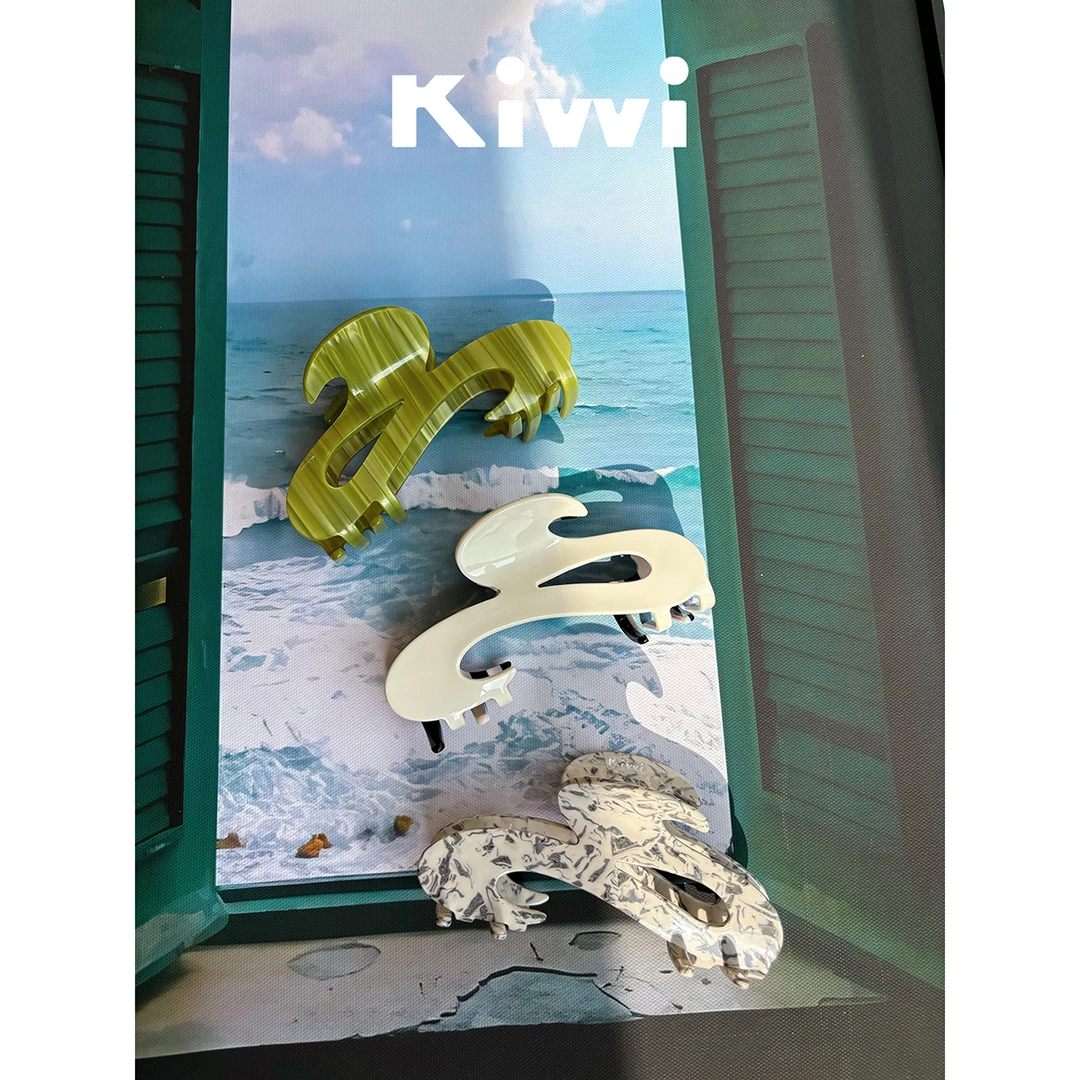 Kivvi原创设计 抽象涂鸦发抓 小众设计款发饰个性通勤抓夹春夏女