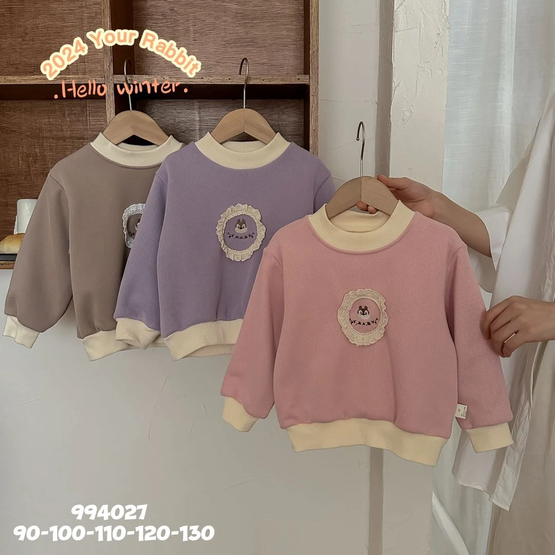 994027法式小松鼠加绒卫衣（紫色）