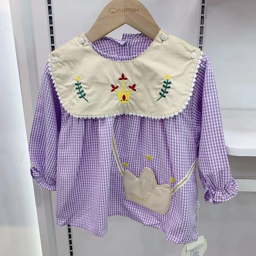 A2831幸运皇冠防水罩衣（紫格）