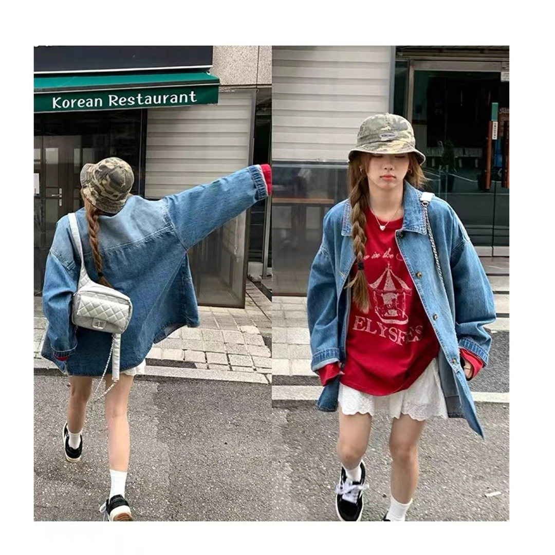 【伯克利书店】港风设计感休闲显瘦百搭外套秋牛仔风衣款外套99912