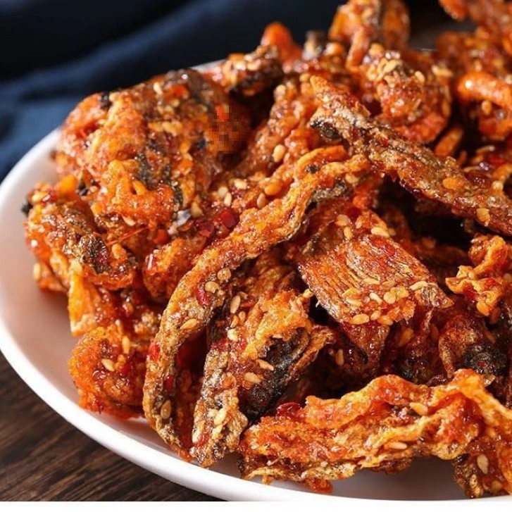 【休闲列车】甜辣海产鱼制品油炸鳕鱼皮下酒菜香辣风味鱼皮蜜汁