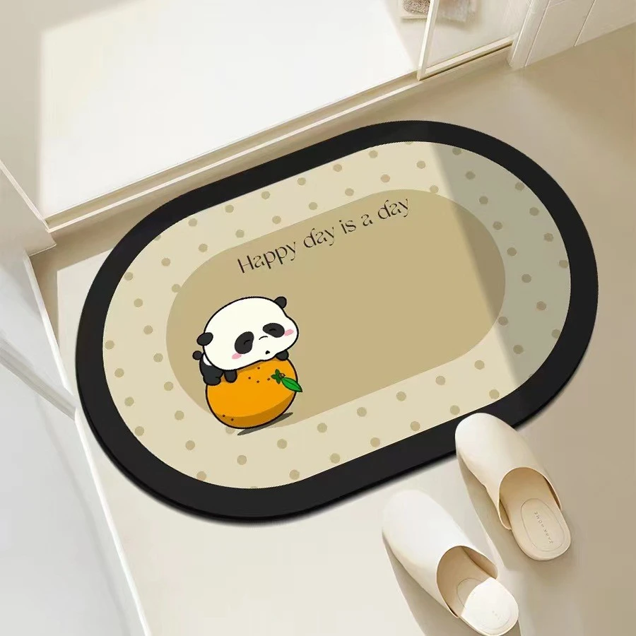 网红卡通硅藻泥速干地垫浴室垫卫生间洗澡间门垫吸水防滑耐脏脚垫
