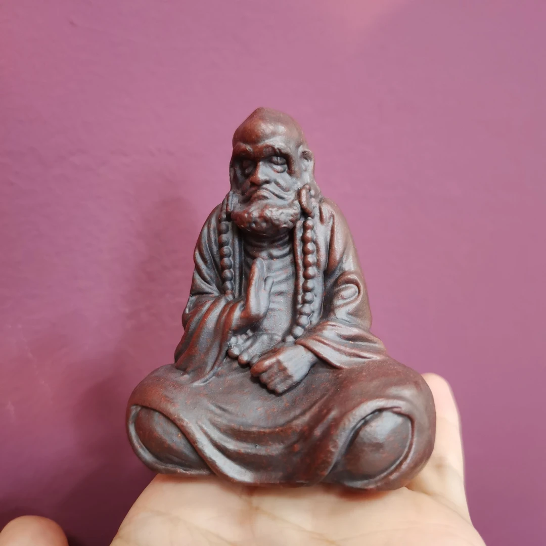 [LF]宜兴原矿全手工紫砂达摩