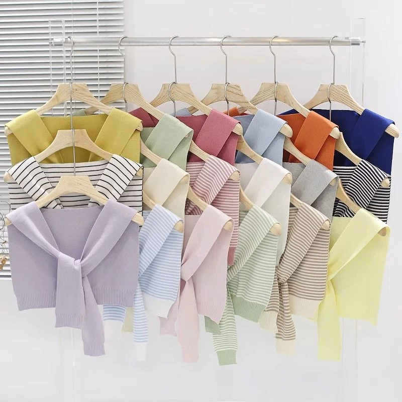 2025春秋网红ins时尚百搭针织披肩女韩版外搭打结多功能装饰坎肩