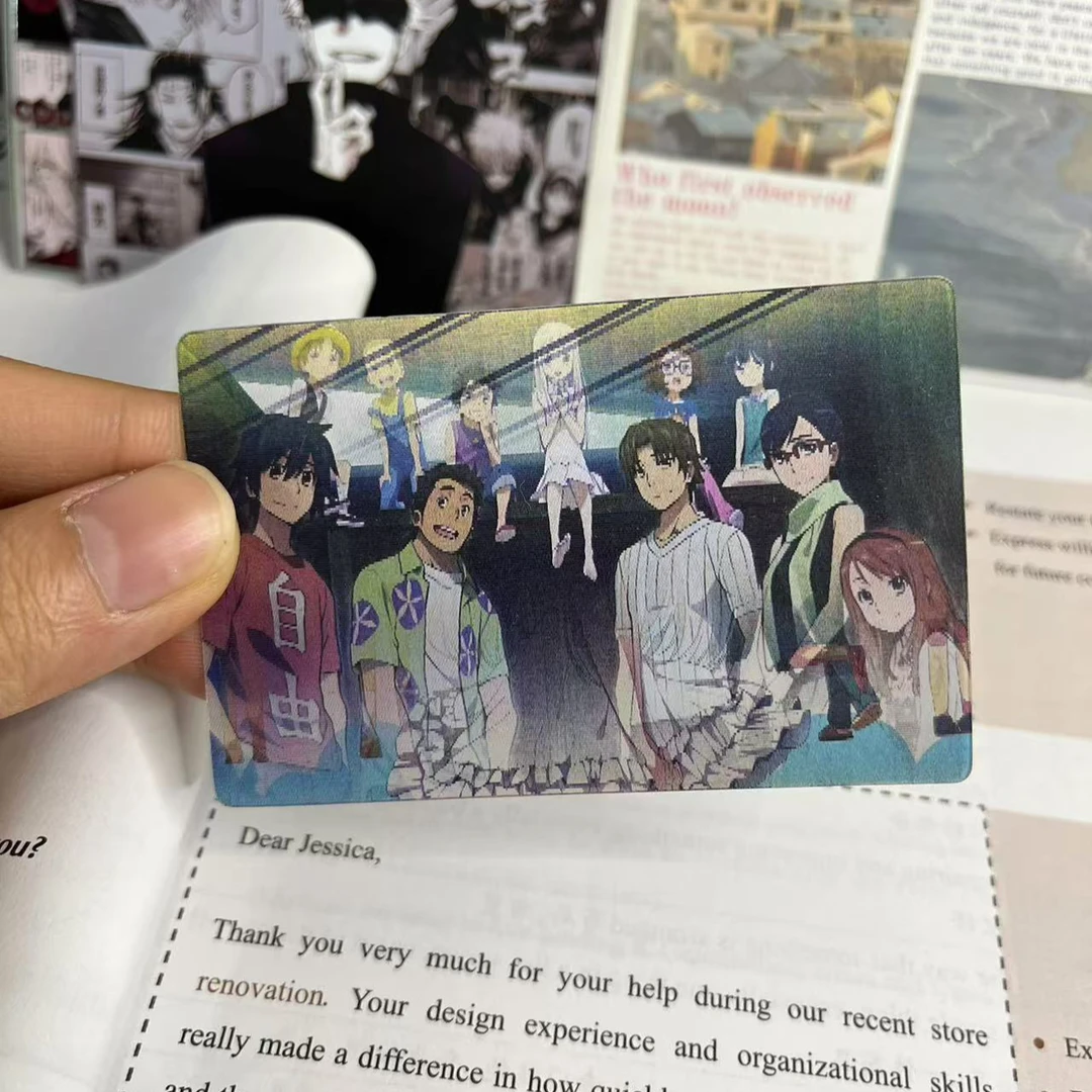 未闻花名动漫二次元周边创意多变光栅卡送朋友闺蜜礼物