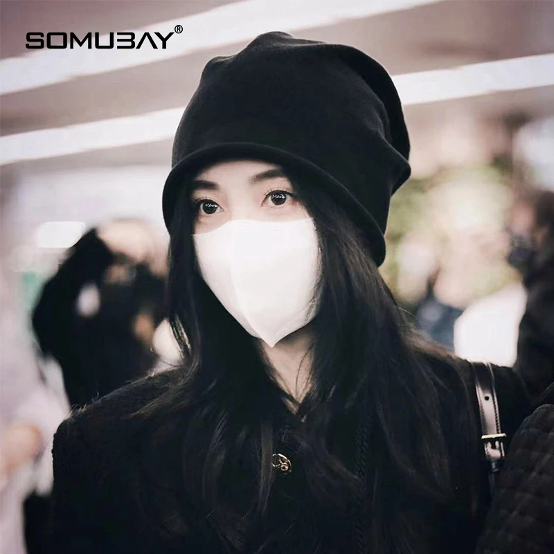 鞠婧祎同款帽子女大头围卷边堆堆帽2024新款高级显脸小春秋包头帽